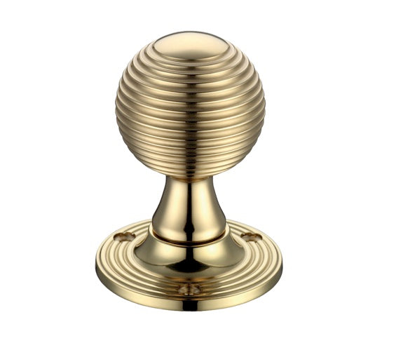 ZOO HARDWARE FULTON & BRAY QUEEN ANNE MORTICE DOOR KNOBS POLISHED BRASS – FB507 (PAIR)