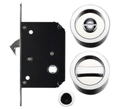 ZOO HARDWARE FULTON & BRAY SLIDING DOOR LOCK SET (SUITABLE FOR 35-45MM THICK DOORS), POLISHED CHROME - FB81CP