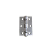 Metallic hinge on a white background