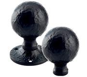 ZOO HARDWARE FOXCOTE FOUNDRIES BALL RIM KNOB BLACK ANTIQUE – FF415R (PAIR)