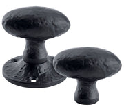 ZOO HARDWARE FOXCOTE FOUNDRIES OVAL RIM KNOB BLACK ANTIQUE – FF416R (PAIR)