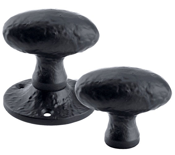 ZOO HARDWARE FOXCOTE FOUNDRIES OVAL RIM KNOB BLACK ANTIQUE – FF416R (PAIR)