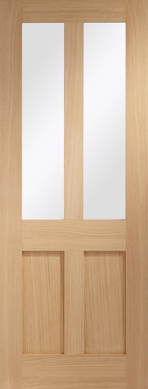 MALTON SHAKER INTERNAL OAK DOOR WITH CLEAR GLASS