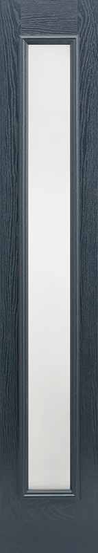 GRP GREY GLAZED 1L FROSTED PREFINISHED EXTERNAL DOOR SIDELIGHT