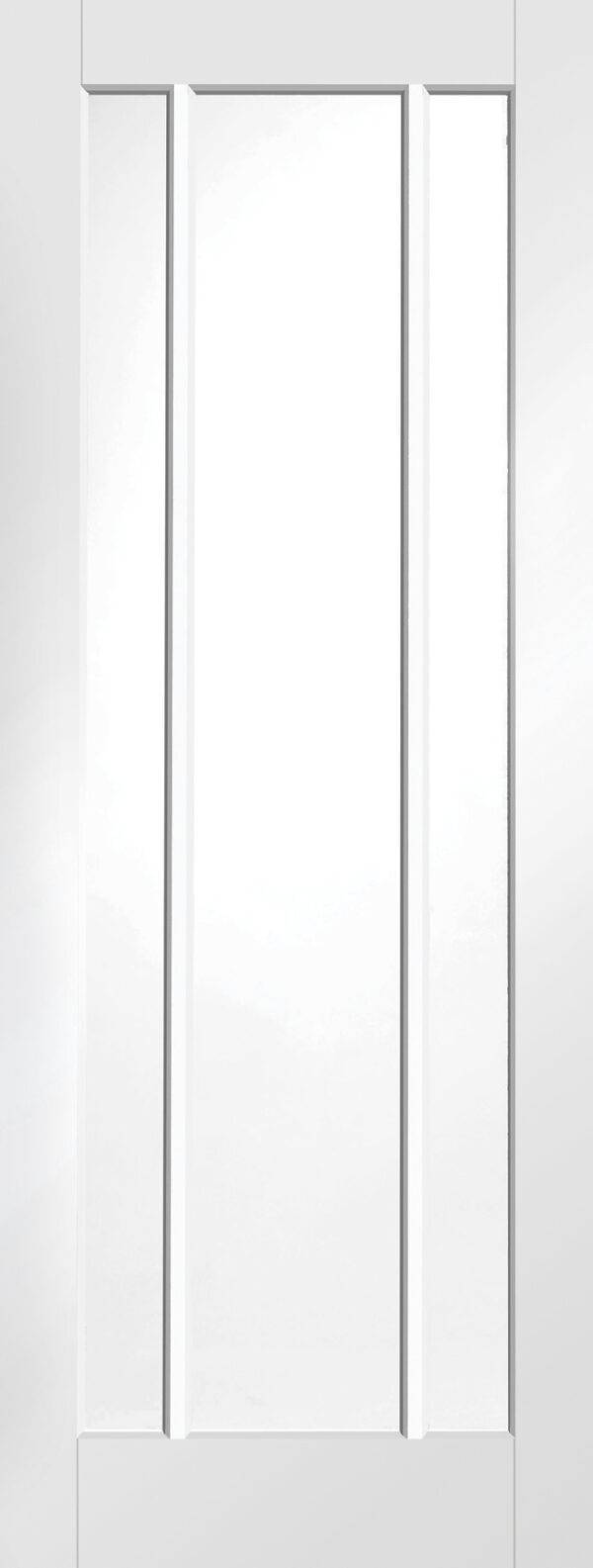 White door with a minimalist design on a white background