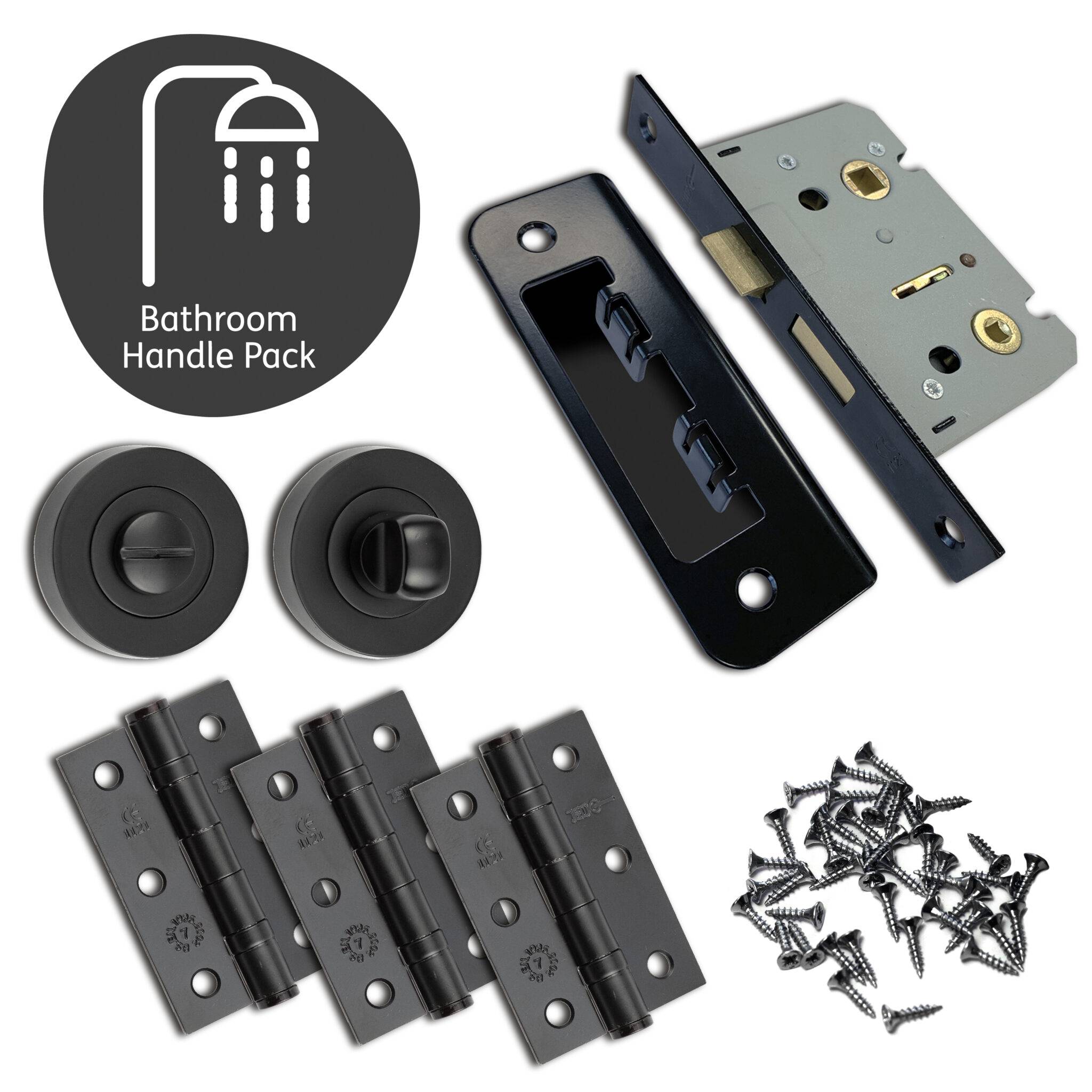 CURONE BATHROOM DOOR HANDLE PACK