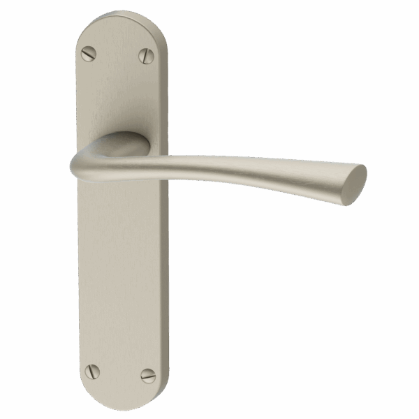 KUBAN STANDARD DOOR HANDLE PACK ON BACK PLATE WITH LOCK