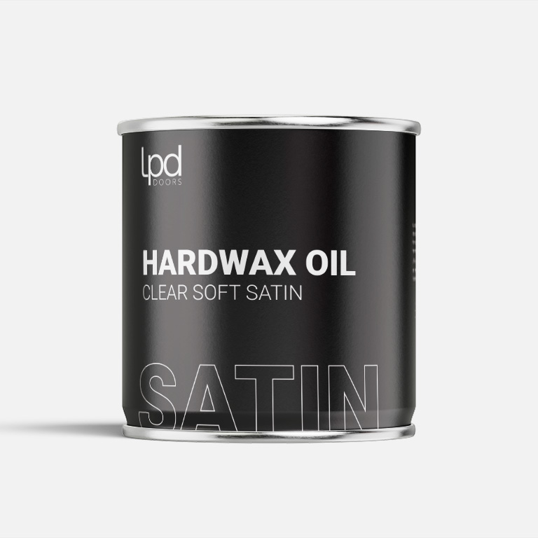 Can of Lpd Hardwax Oil on a white background