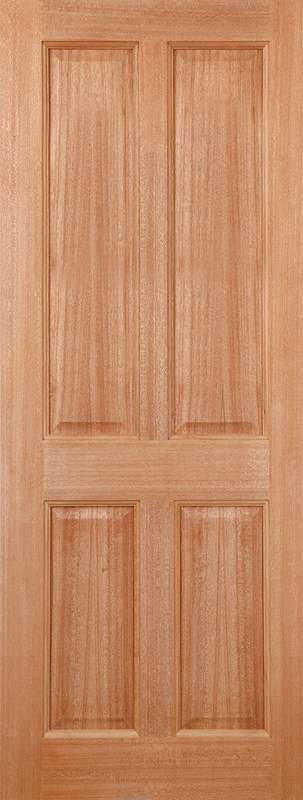 Wooden door with four panels