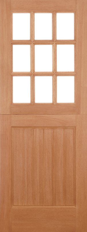 HARDWOOD STABLE STRAIGHT TOP UNGLAZED 9L M&T EXTERNAL DOOR