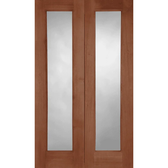 HARDWOOD PATTERN 20 REBATED PAIR (RHPO) UNGLAZED EXTERNAL DOORS