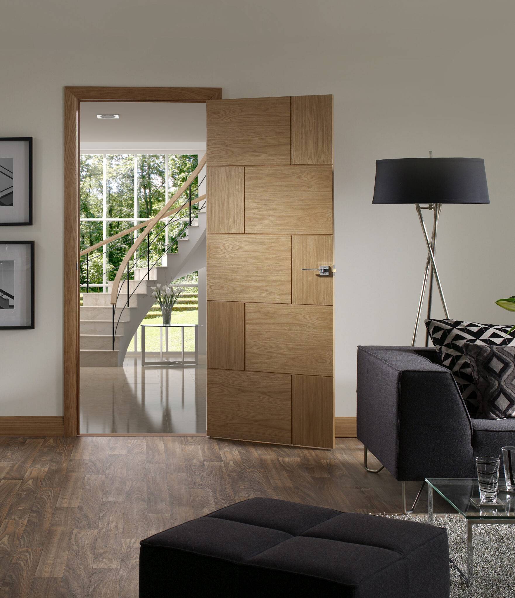 INTERNAL OAK RAVENNA FIRE DOOR