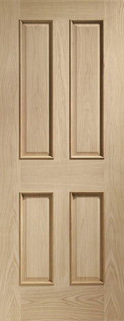 Wooden door with four rectangular panels