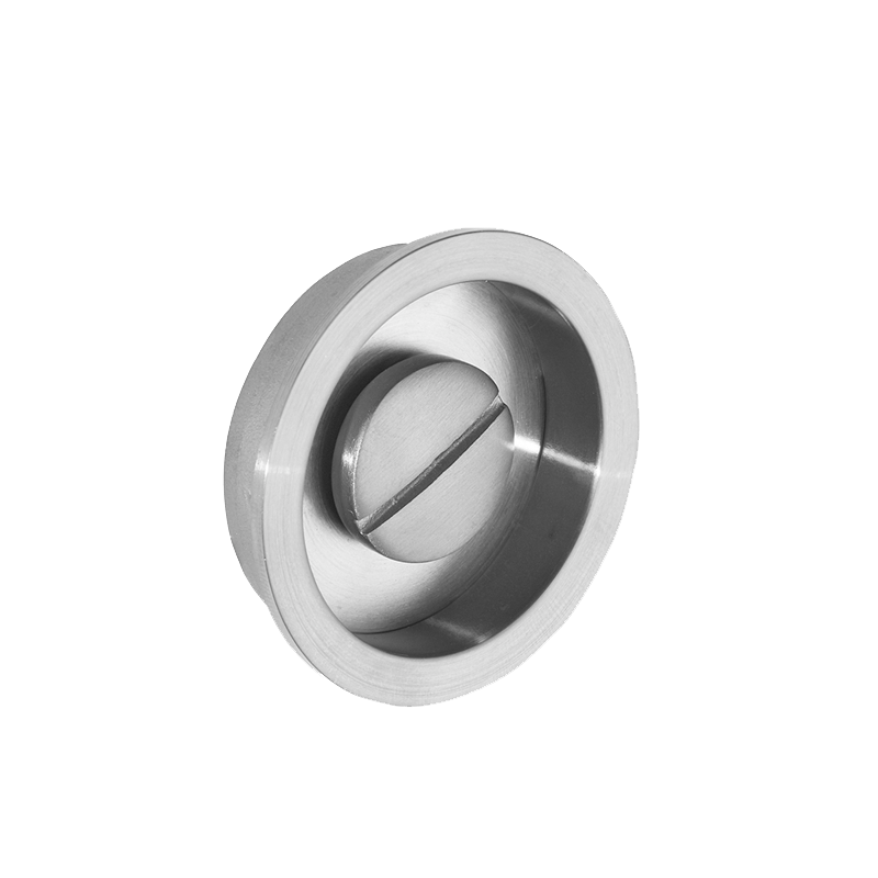 Aries Satin Chrome Tone Pocket Door Privacy Handle