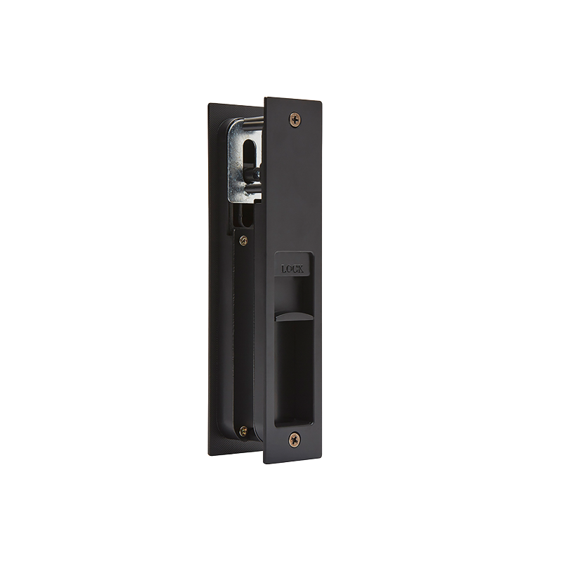 Gemini Matt Black Pocket Door Privacy Sliding Lock