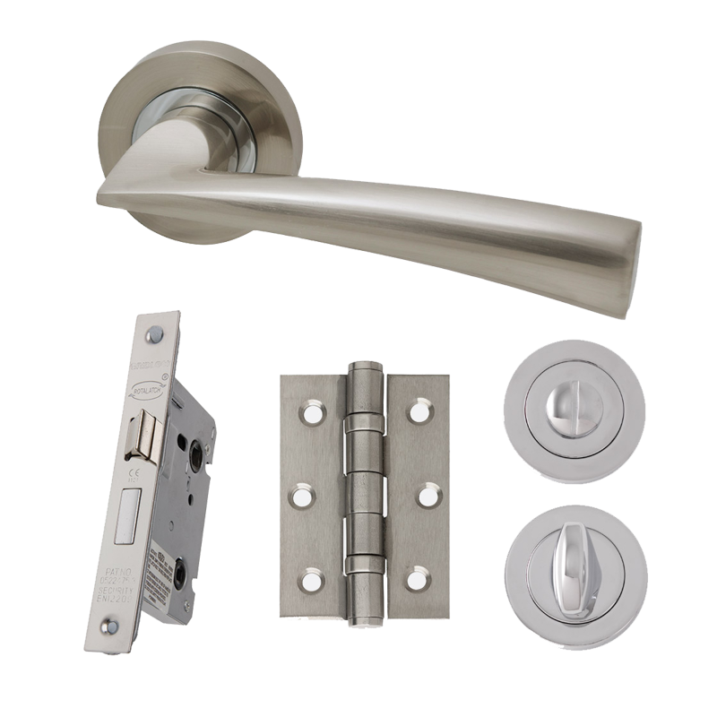 Mars Hardware Privacy Pack – Satin Nickel Finish