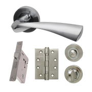 Pluto Satin Chrome Privacy Hardware Pack