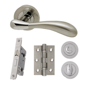 Venus Satin Chrome & Nickel Privacy Hardware Pack