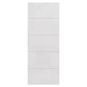 4 LINE HORIZONTAL WHITE PRIMED CONTEMPORARY MOULDED PANELLED INTERNAL FIRE DOOR