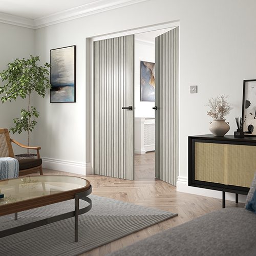ARIA GREY FLUTED PREFINISHED INTERNAL DOOR