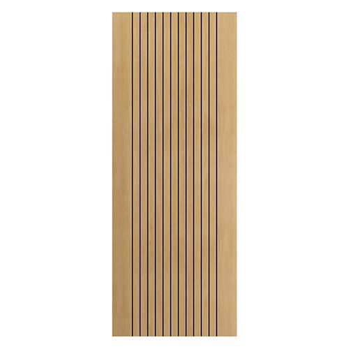 ARIA OAK FD30 CONTEMPORARY FLUTED PREFINISHED INTERNAL DOOR