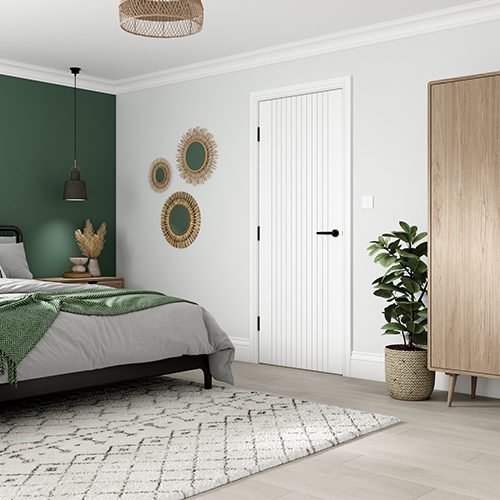 ARIA WHITE CONTEMPORARY FLUTED INTERNAL FIRE DOOR