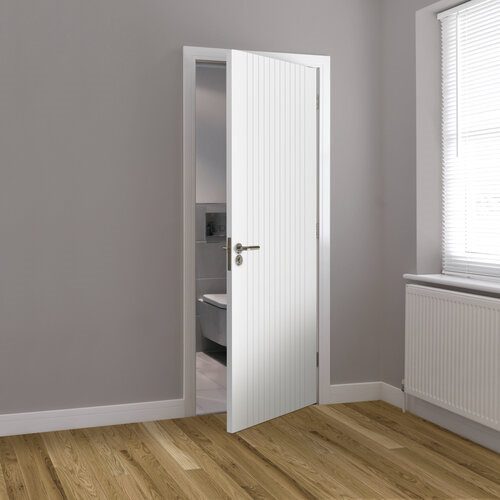 ARIA WHITE CONTEMPORARY FLUTED INTERNAL FIRE DOOR