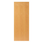 Wooden door panel with a light brown finish on a white background