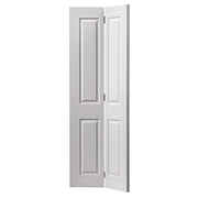 CANTERBURY GRAINED WHITE PRIMED MOULDED PANELLED INTERNAL BI-FOLD DOOR