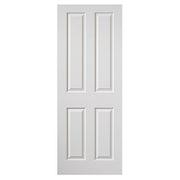 CANTERBURY GRAINED WHITE PRIMED MOULDED PANELLED INTERNAL FIRE DOOR