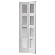 CAYMAN GLAZED SHAKER PANEL WHITE PRIMED INTERNAL BI-FOLD DOOR