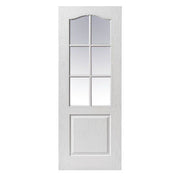 CLASSIQUE GLAZED GRAINED WHITE PRIMED MOULDED PANELLED INTERNAL DOOR