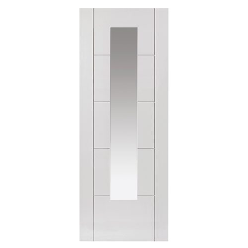 WHITE TIGRIS PRIMED GLAZED CONTEMPORARY INTERNAL DOOR