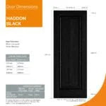BLACK HADDON PRE‑FINISHED LAMINATE INTERNAL DOOR