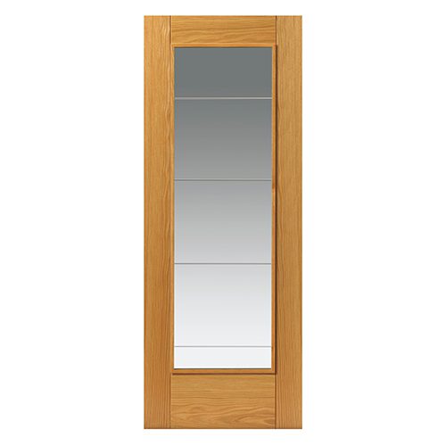 TIGRIS OAK FULL GLAZED PREFINISHED INTERNAL DOOR