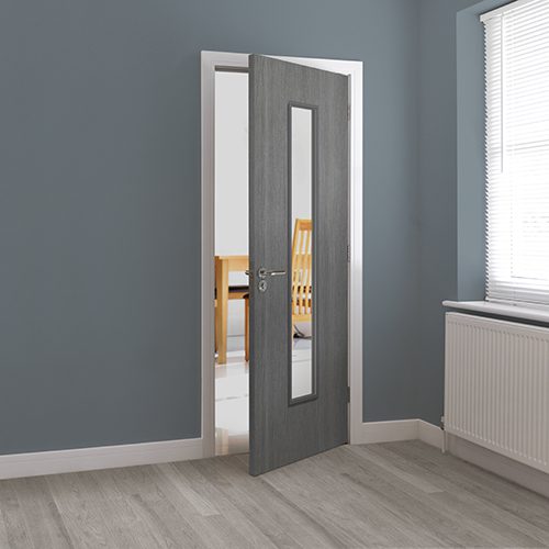 PINTADO GREY GLAZED STYLISH FLUSH INTERNAL DOOR