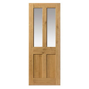 RUSTIC OAK GLAZED FULLY FINISHED INTERNAL DOOR