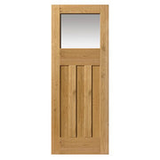 RUSTIC OAK GLAZED 1930’S STYLE FULLY FINISHED INTERNAL DOOR
