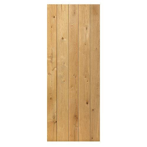 RUSTIC OAK UNFINISHED LEDGED INTERNAL DOOR