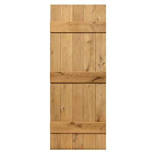 RUSTIC OAK UNFINISHED LEDGED INTERNAL DOOR