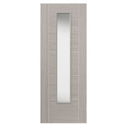 TIGRIS LIGHT GREY SLIM GLAZED PREFINISHED INTERNAL DOOR