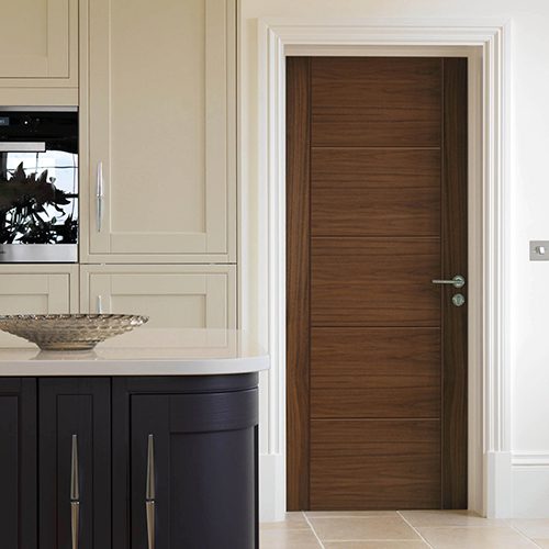 TIGRIS WALNUT CONTEMPORARY STYLE PREFINISHED INTERNAL FIRE DOOR