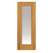 OAK PALOMINO GLAZED FINISHED 7 PANEL LADDER STYLE INTERNAL DOOR