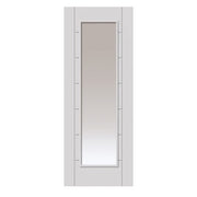 WHITE PALOMINO PRIMED GLAZED MODERN INTERNAL DOOR