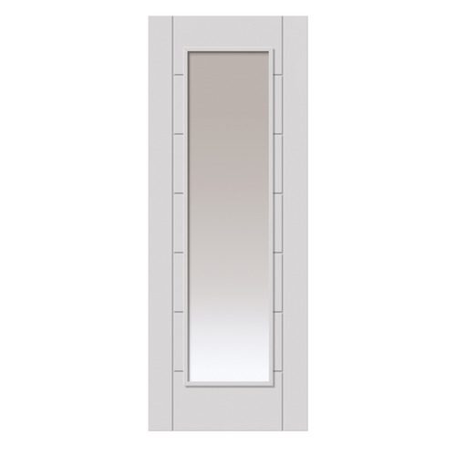 WHITE PALOMINO PRIMED GLAZED MODERN INTERNAL DOOR