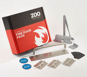 ZOO HARDWARE ARCHITECTURAL CORRIDOR FIRE DOOR NON-LOCKING KIT, SATIN STAINLESS STEEL FINISH