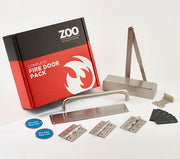 ZOO HARDWARE COMMERCIAL CORRIDOR FIRE DOOR NON-LOCKING KIT, SATIN STAINLESS STEEL FINISH