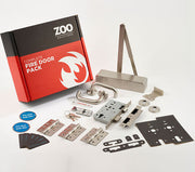 ZOO HARDWARE COMMERCIAL OFFICE FIRE DOOR LOCKING KIT, SATIN STAINLESS STEEL FINISH