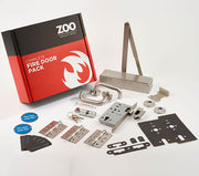 ZOO HARDWARE COMMERCIAL OFFICE FIRE DOOR NON-LOCKING KIT, SATIN STAINLESS STEEL FINISH
