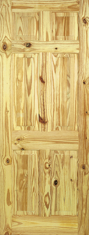 Wooden door with a natural finish